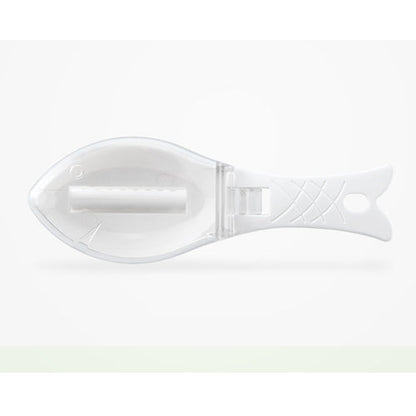 Mess-Free Fish Scaler with Collection Lid - Fish Shaped Scale Remover Tool for Quick Kitchen Prep - Manual Scraper Gadget with Hanging Hole