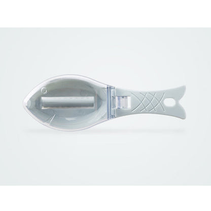 Mess-Free Fish Scaler with Collection Lid - Fish Shaped Scale Remover Tool for Quick Kitchen Prep - Manual Scraper Gadget with Hanging Hole