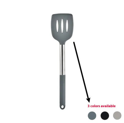 Silicone Kitchenware 12-Piece Set with Rotating Storage Bucket, including Ladel, Spatula, Colander Claw, and Food Clip for Non-Stick Cookware
