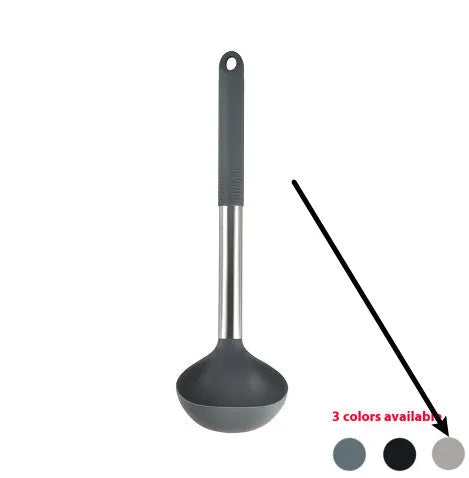 Silicone Kitchenware 12-Piece Set with Rotating Storage Bucket, including Ladel, Spatula, Colander Claw, and Food Clip for Non-Stick Cookware