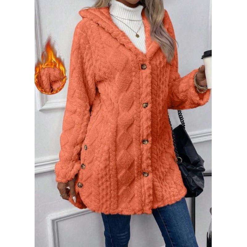 Women's Hooded Double-Sided Fleece Cardigan Long Sleeve Casual Warm Outerwear 🧥