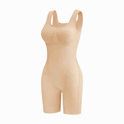 🧘Tummy Control Butt Lifter Faja Bodysuit, Back Support Scrunch Back Open Design