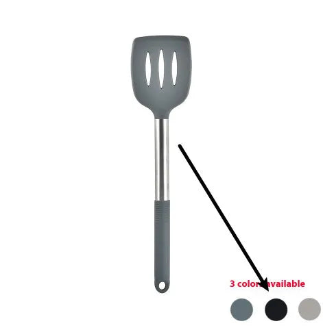 Silicone Kitchenware 12-Piece Set with Rotating Storage Bucket, including Ladel, Spatula, Colander Claw, and Food Clip for Non-Stick Cookware