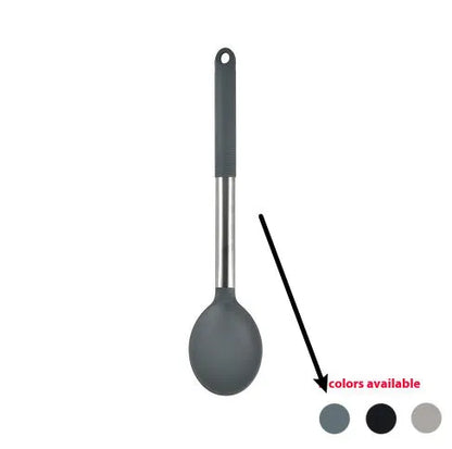 Silicone Kitchenware 12-Piece Set with Rotating Storage Bucket, including Ladel, Spatula, Colander Claw, and Food Clip for Non-Stick Cookware