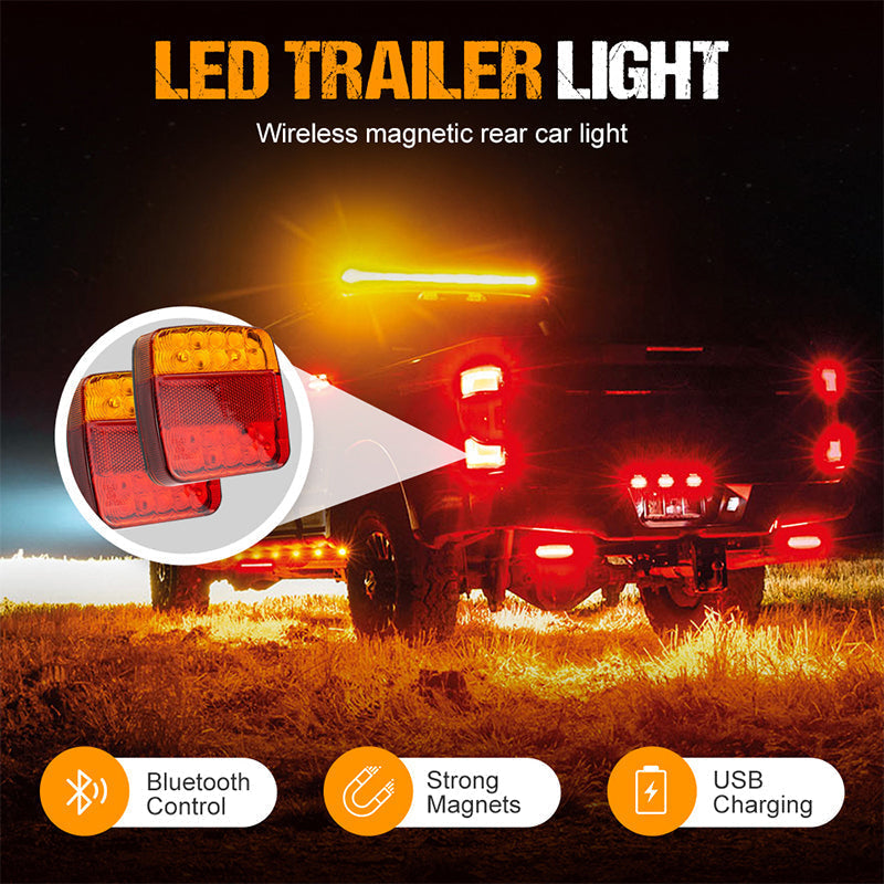 🚚💡 Wireless Magnetic LED Trailer Tail Light Kit