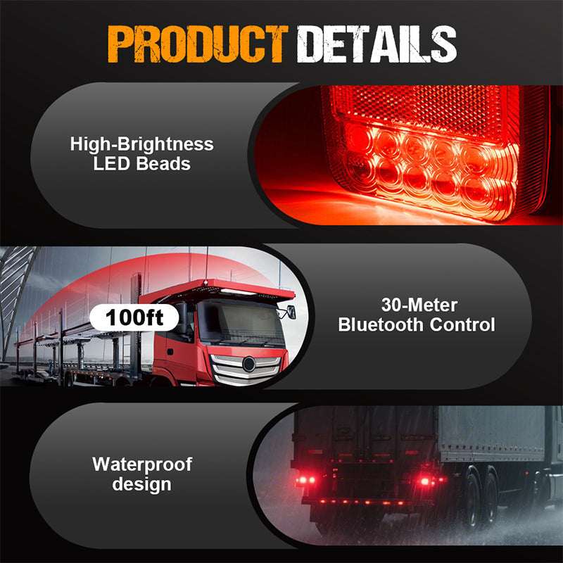 🚚💡 Wireless Magnetic LED Trailer Tail Light Kit