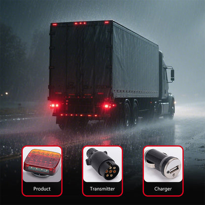 🚚💡 Wireless Magnetic LED Trailer Tail Light Kit