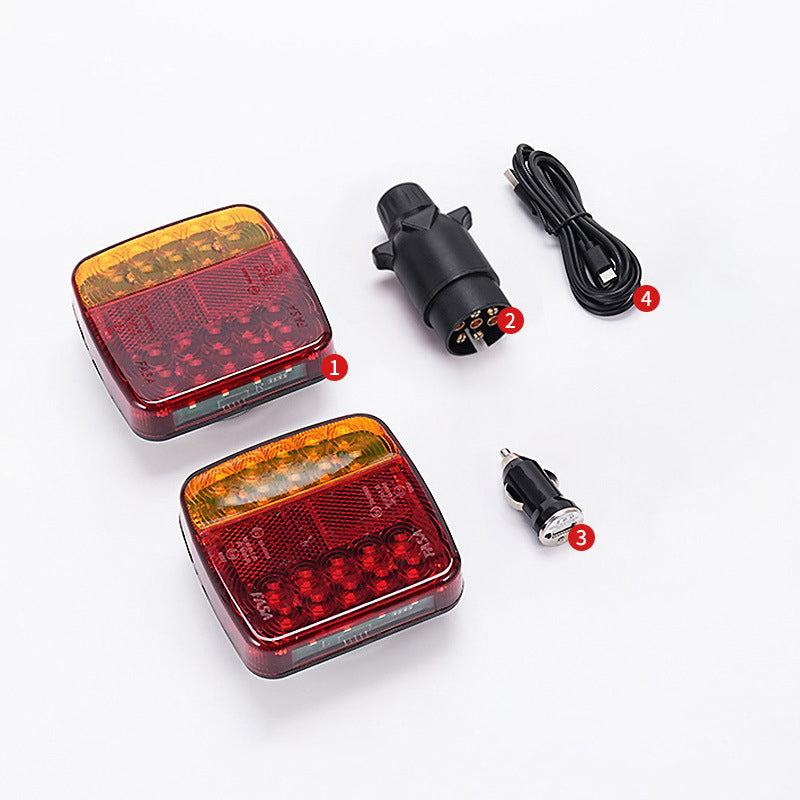 🚚💡 Wireless Magnetic LED Trailer Tail Light Kit
